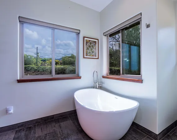 a bathroom with sink and mirror