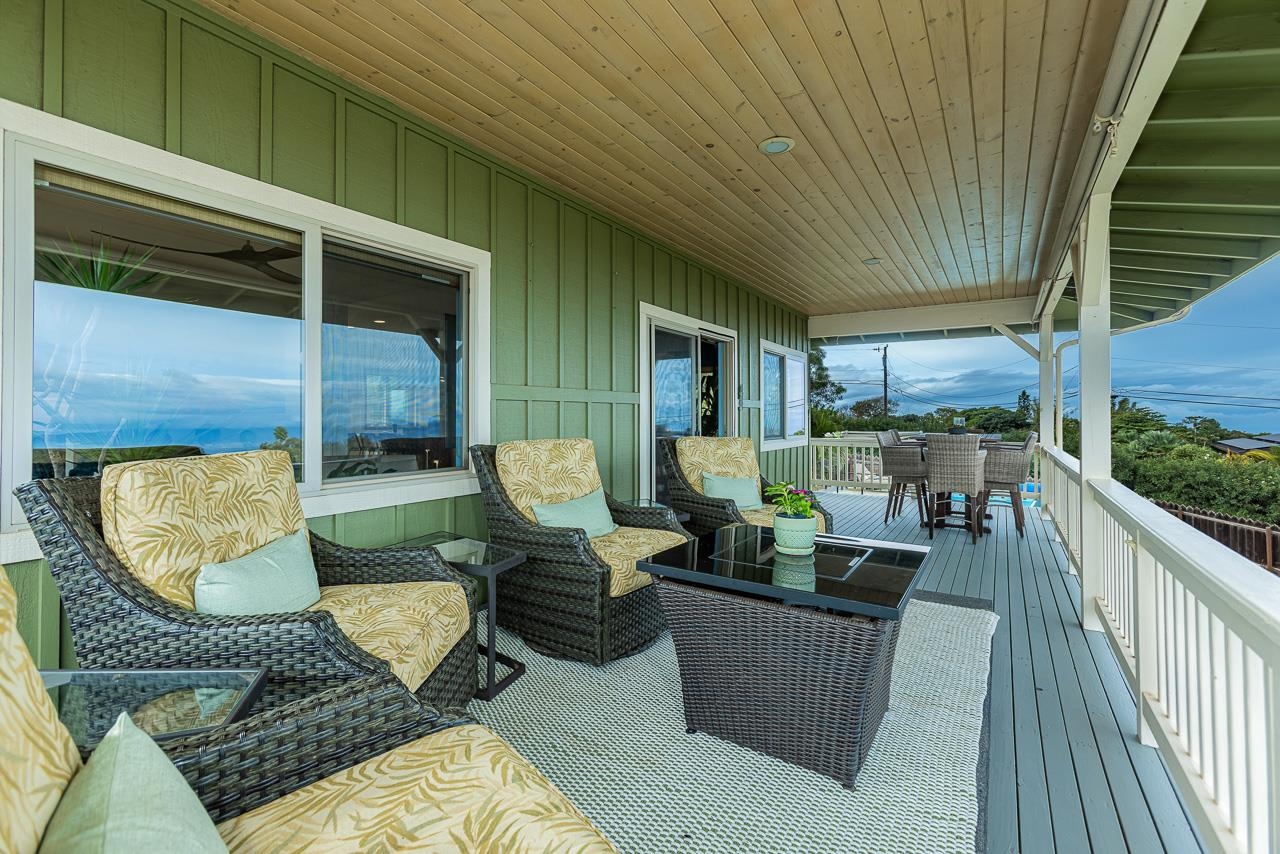 1350 Naalae Road Kula, HI 96790 - Photo 20 of 50 Spacious outdoor lanai off the living area perfectly located to capture the ocean and mountain views