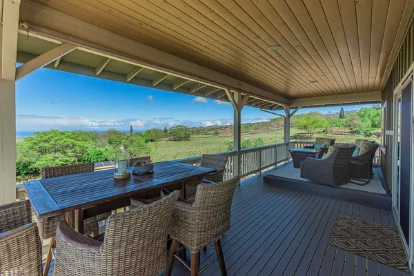 a outdoor living space with furniture