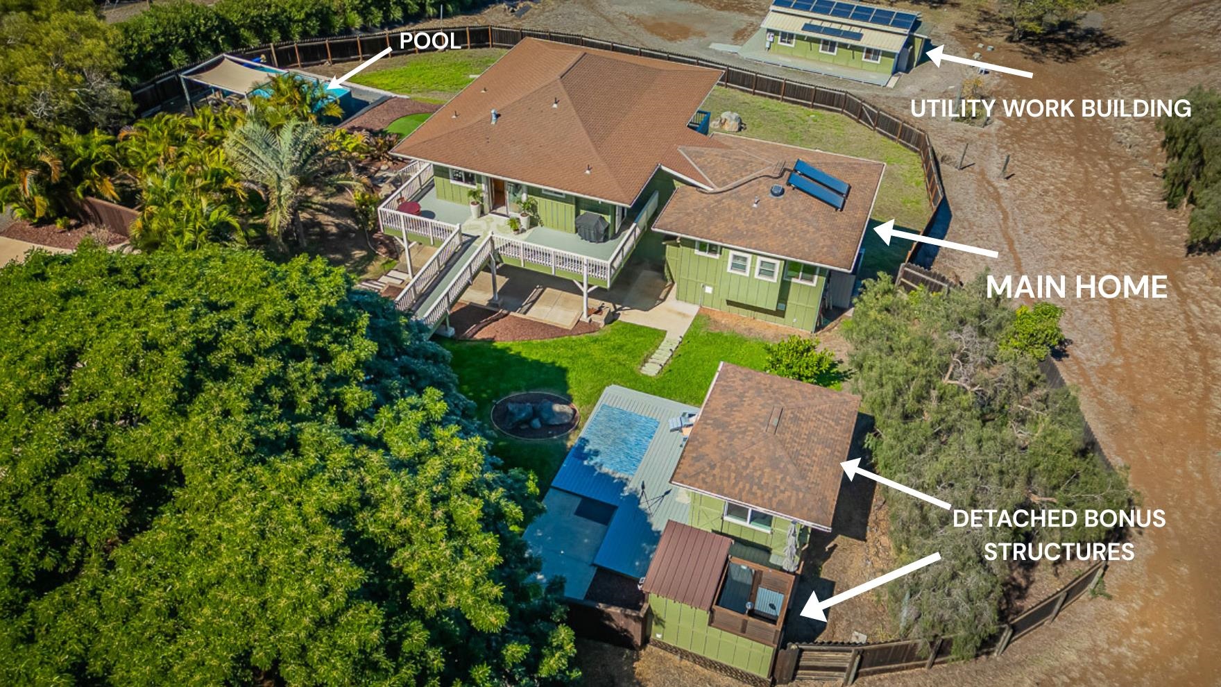 1350 Naalae Road Kula, HI 96790 - Photo 6 of 50 an aerial view of multiple houses with yard