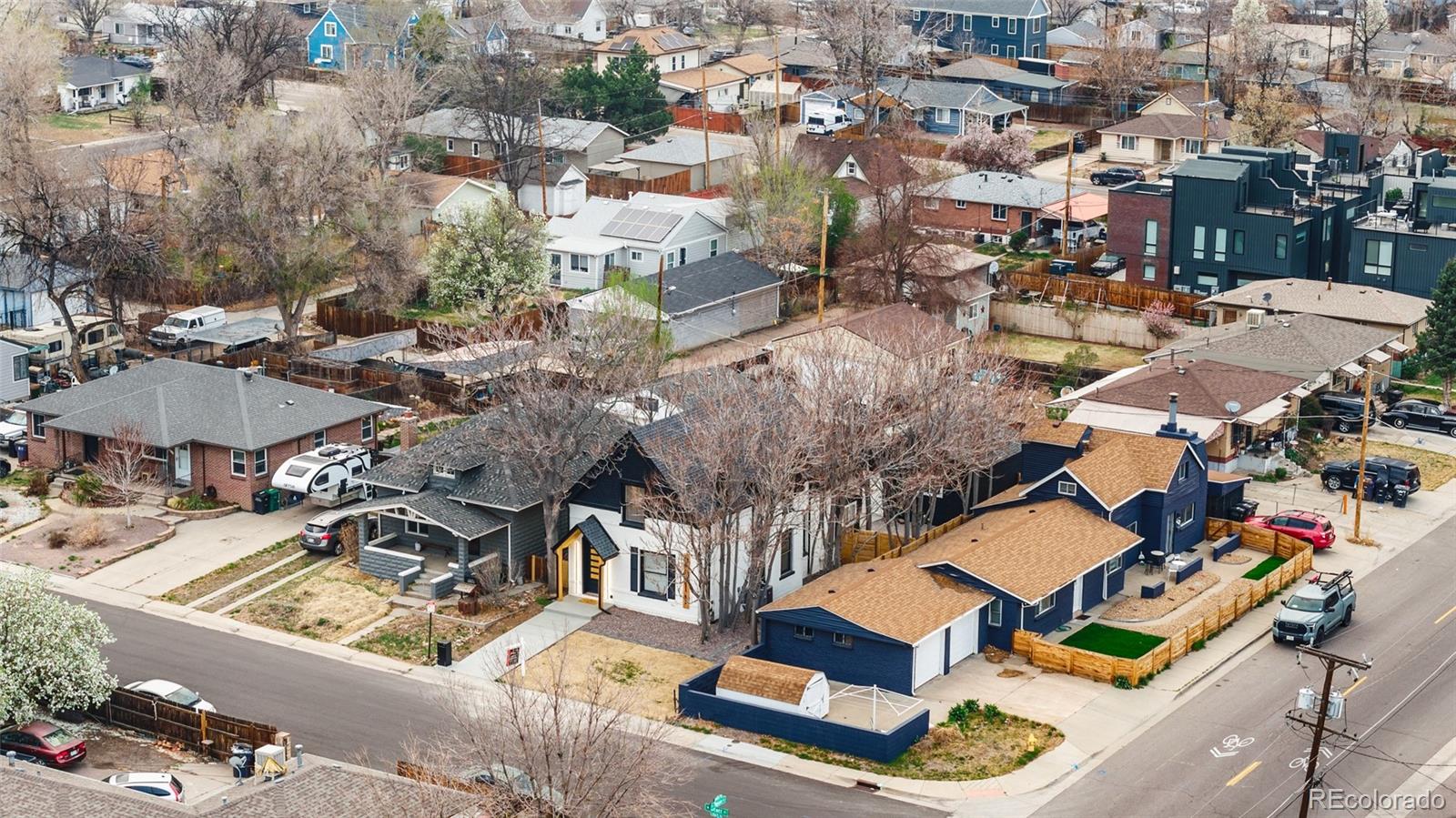 2011 West Scott Place Denver, CO 80211 - Photo 40 of 46 an aerial view of multiple houses with yard