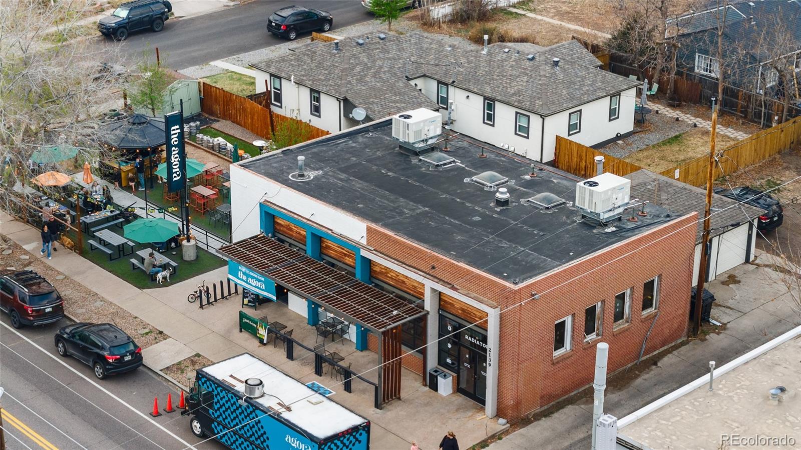 2011 West Scott Place Denver, CO 80211 - Photo 45 of 46 an aerial view of houses with a road