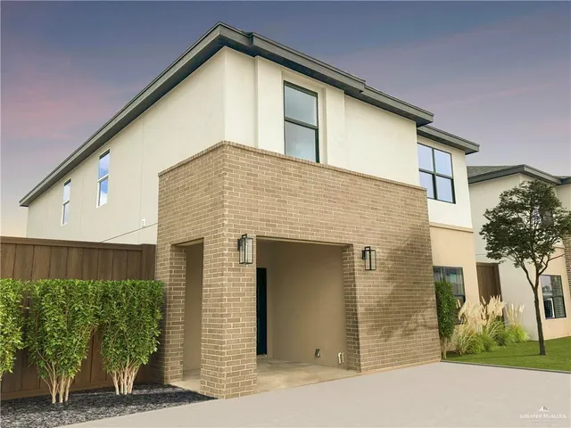 a front view of a house