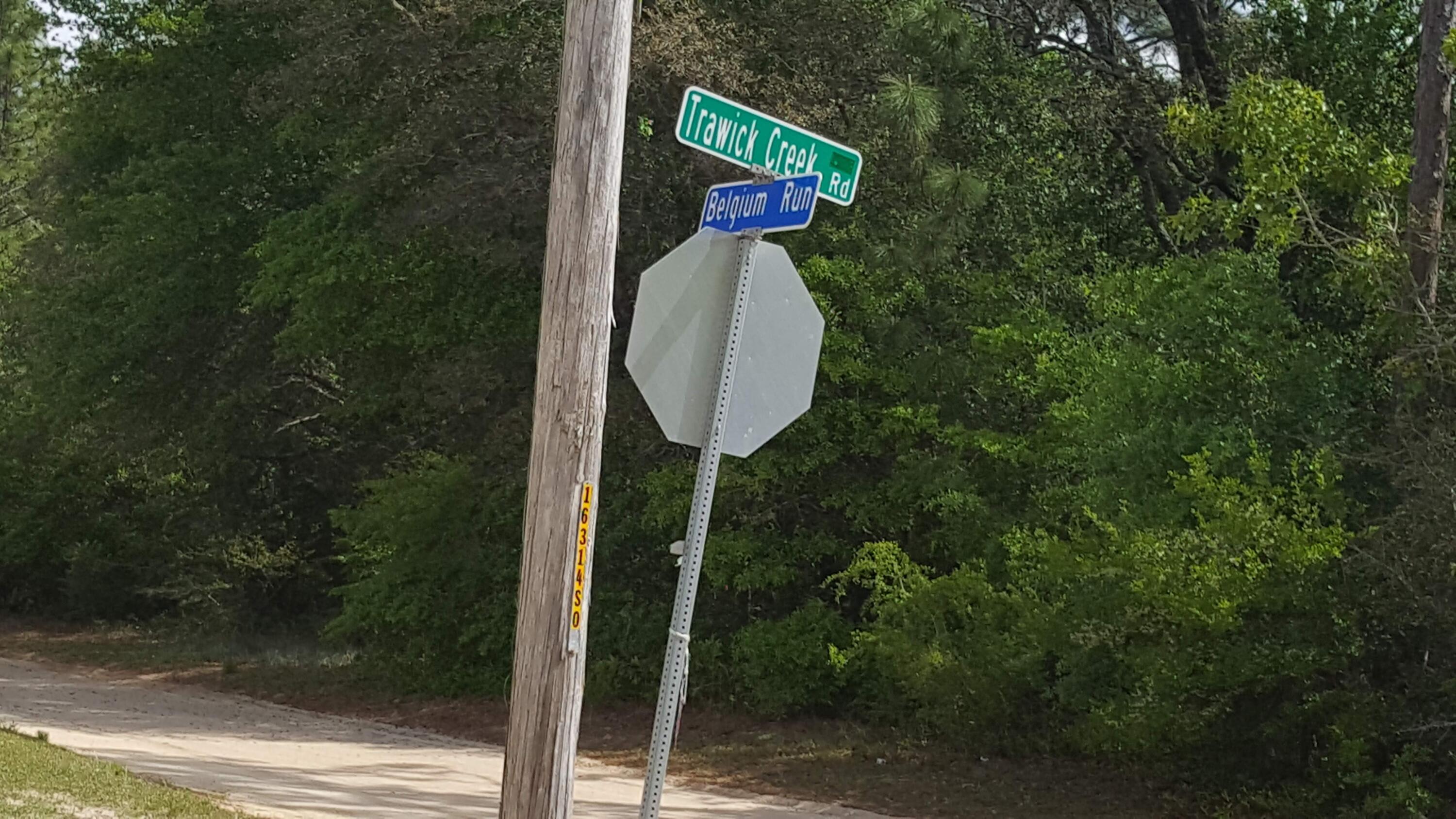 990 Trawick Creek Road Holt, FL 32564 - Photo 2 of 4 Road Sign Trawick and Belgium