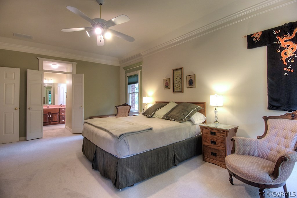 5502 Manitoba Road Chesterfield, VA 23832 - Photo 23 of 48 a spacious bedroom with a bed and a chandelier