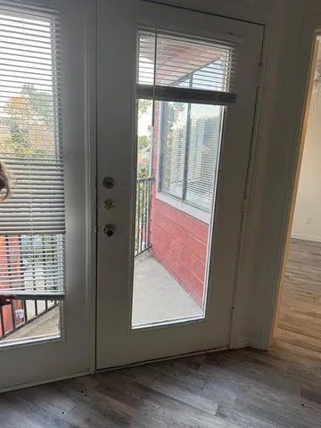 a view of an front door