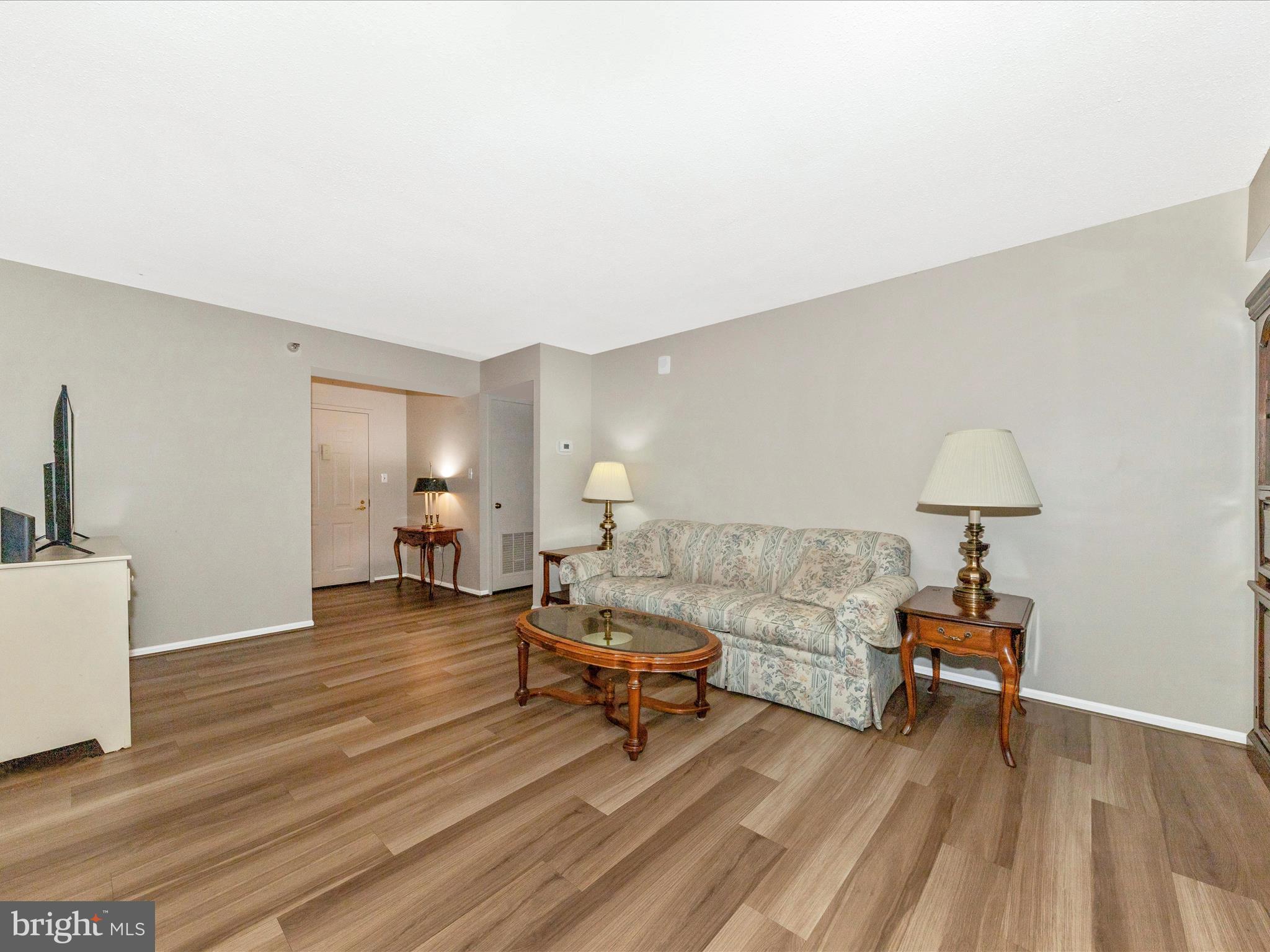 15101 Interlachen Drive, Unit 1116 Silver Spring, MD 20906 - Photo 10 of 78 a living room with furniture and a lamp