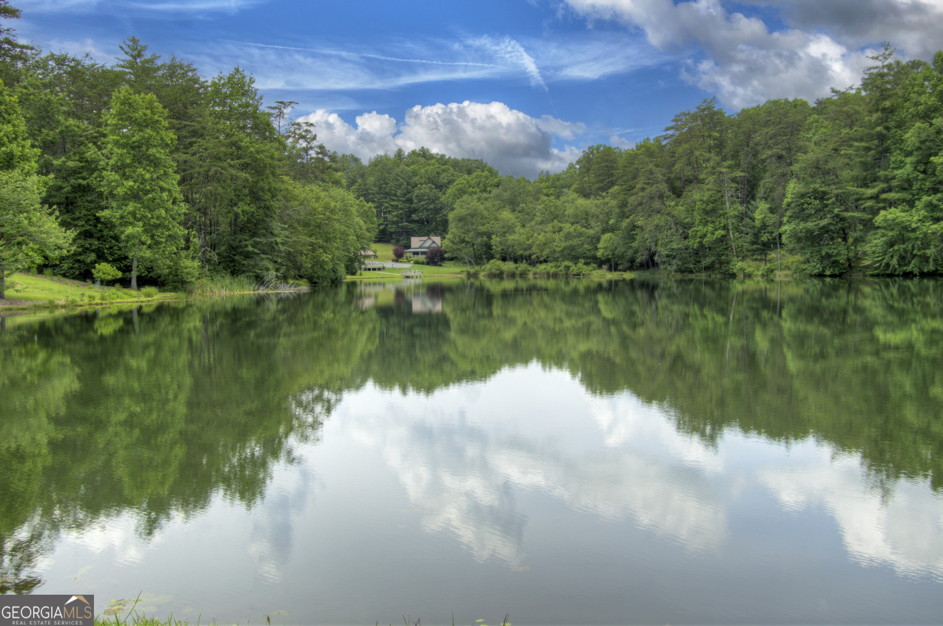 Lot 132 Fox Cove Road, Unit 132 Blairsville, GA 30512 - Photo 35 of 41 a view of a lake in middle of forest