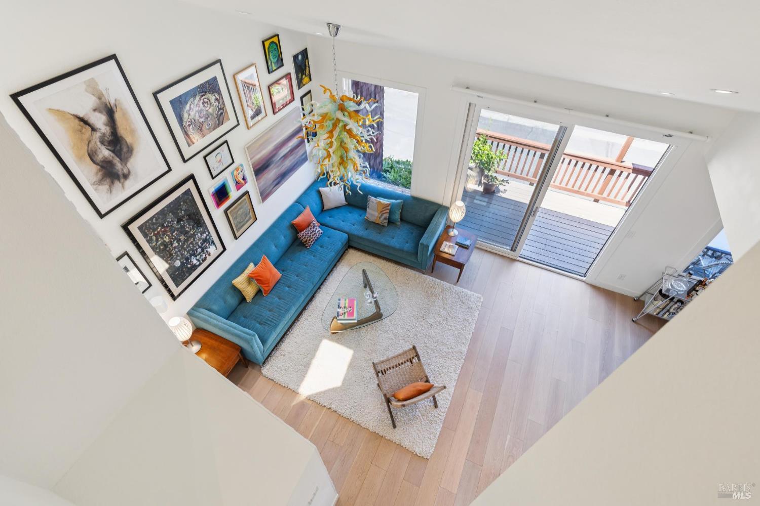 1045 Susan Way Novato, CA 94947 - Photo 17 of 62 Lofted staircase with a view of the living room.
