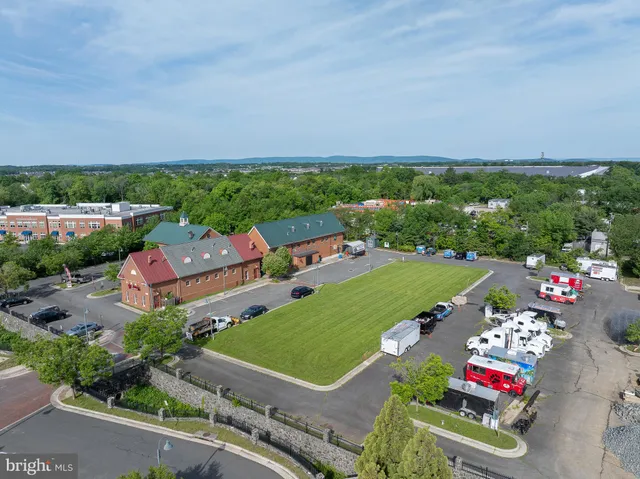 an aerial view of a city