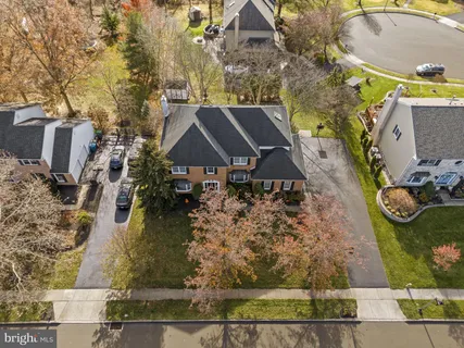 an aerial view of multiple house