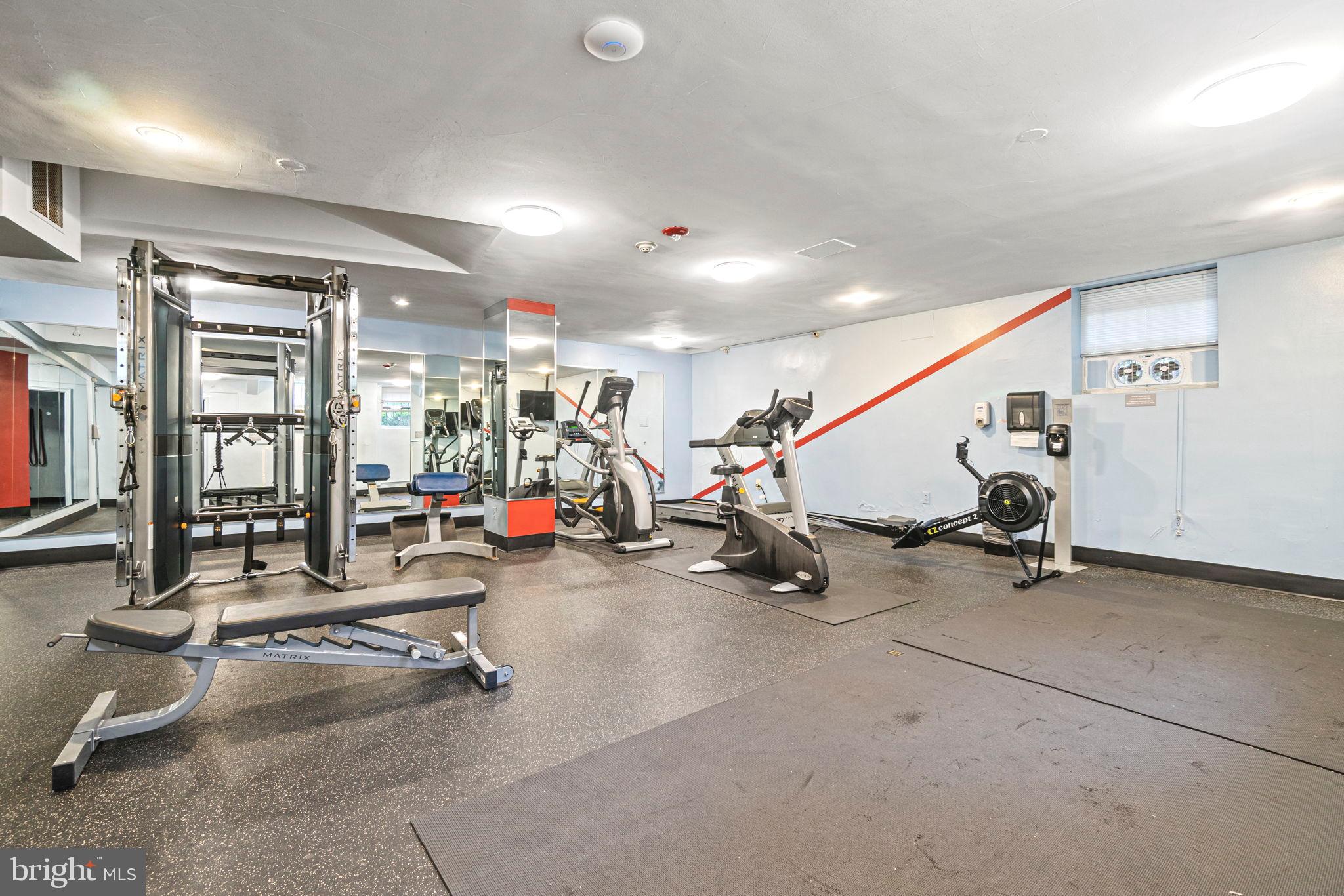 2500 Q Street Northwest, Unit 206 Washington, DC 20007 - Photo 18 of 21 a view of a room with gym equipment