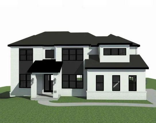 a house view with a garden space