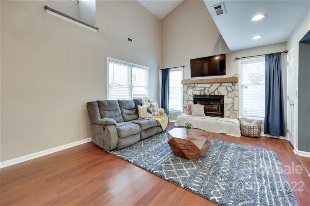 100 Banksridge Road Fort Mill, SC 29715 - Photo 5 of 27 a living room with furniture and a fireplace