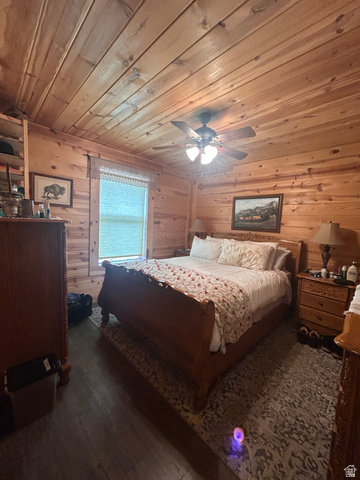 19075 West Honesty Cove Duchesne, UT 84021 - Photo 12 of 44 Wood-paneled walls and ceiling creating a cabin-like atmosphere