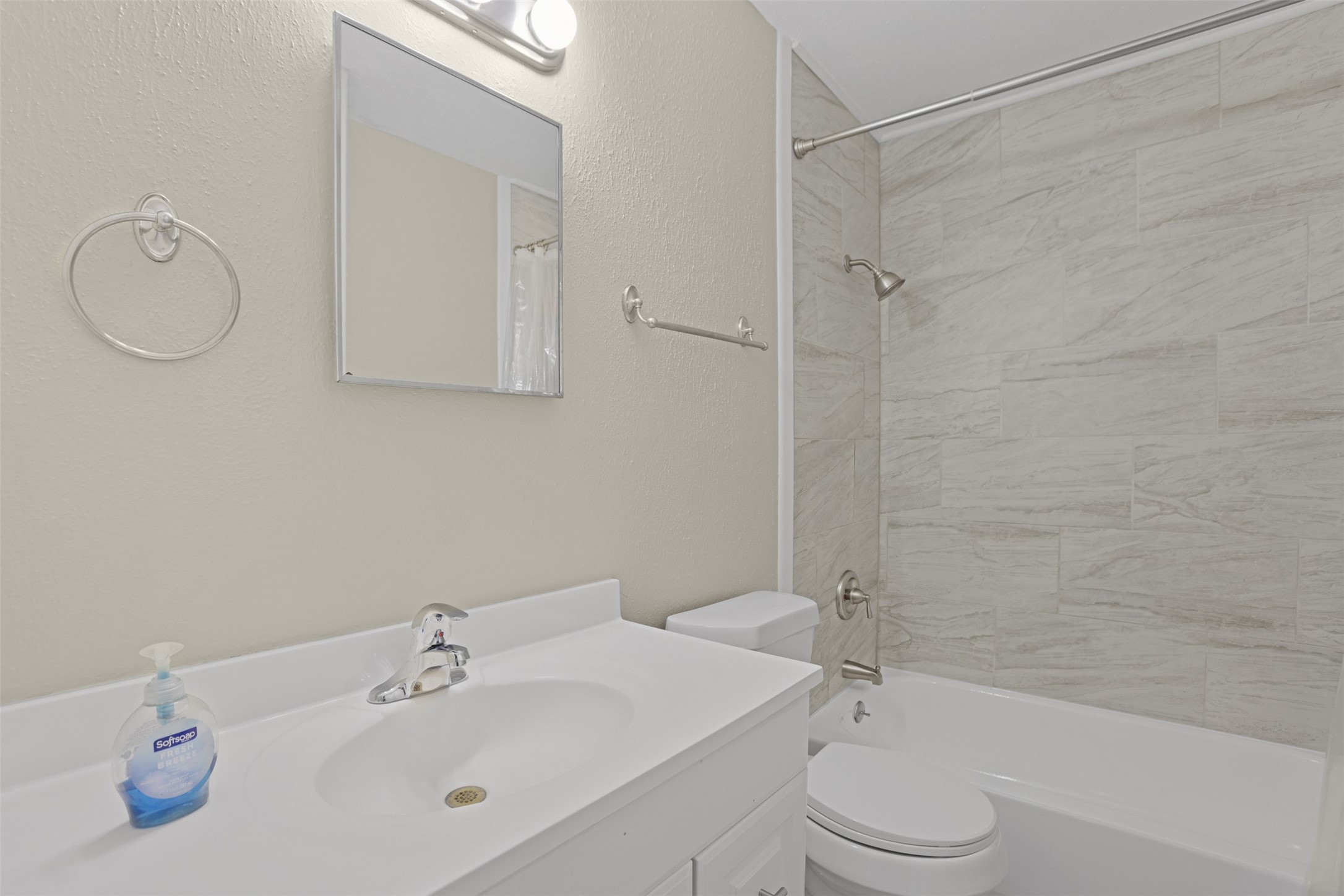 3709 Washington Street Pasadena, TX 77503 - Photo 15 of 22 a bathroom with a sink a toilet and shower