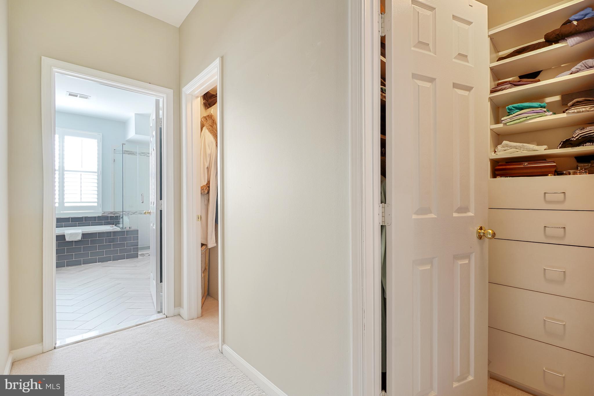 305 Hart Road Gaithersburg, MD 20878 - Photo 28 of 49 Primary Bedroom Walk-in Closets/Hallway to Bathroo