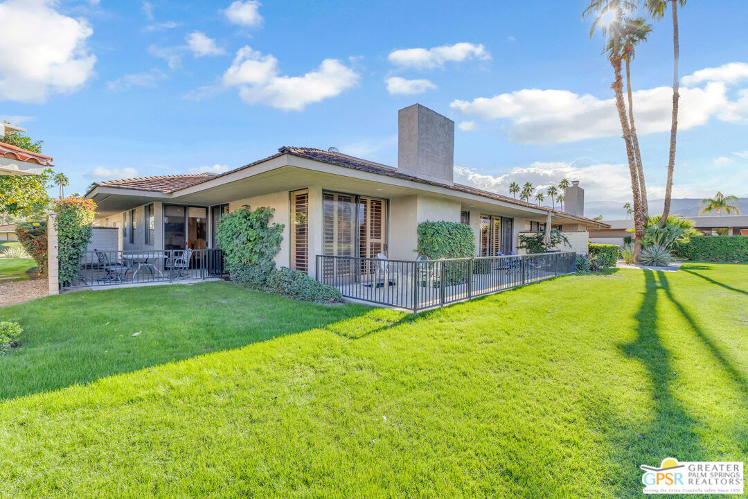 10 Colgate Drive Rancho Mirage, CA 92270 - Photo 38 of 45 a view of a house with a yard patio and swimming pool