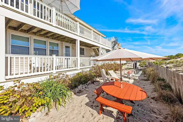 an aerial view of beach and ocean