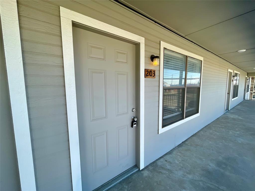 a view of front door