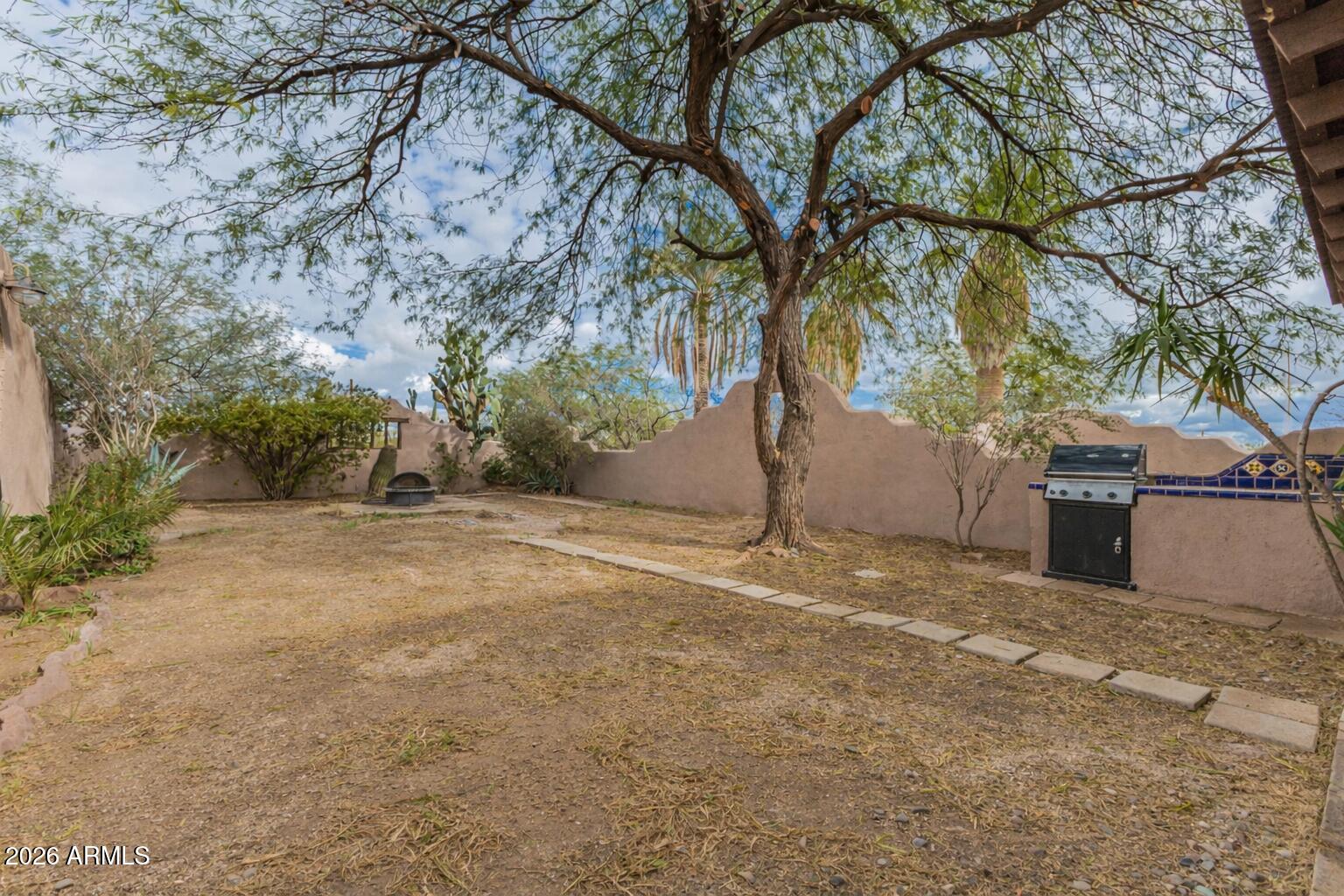 8714 North Dead Mans Gulch Road Florence, AZ 85132 - Photo 25 of 39 a view of a backyard with large trees