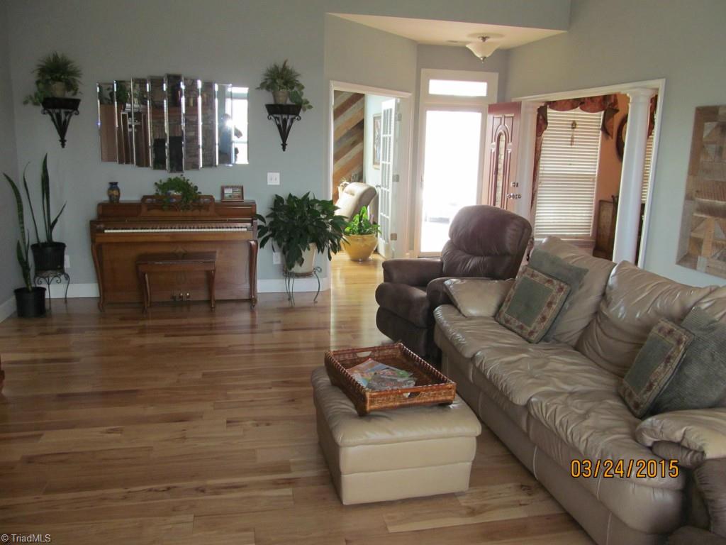 286 Red Brush Road Mount Airy, NC 27030 - Photo 12 of 30 Living Room/Part of Great Room - Beautiful Hickory Hardwood Floors, 12' Ceilings.