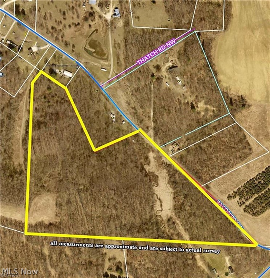 Bacon Road Carrollton, OH 44615 - Photo 2 of 7 Aerial overview of property's location with property boundaries highlighted