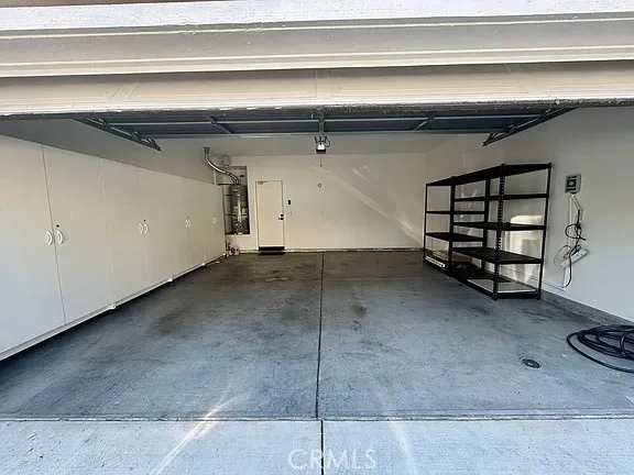a view of a garage