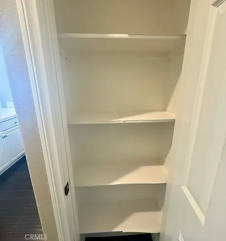 a close view of closet