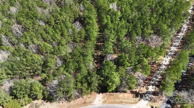 a backyard of a house with large trees