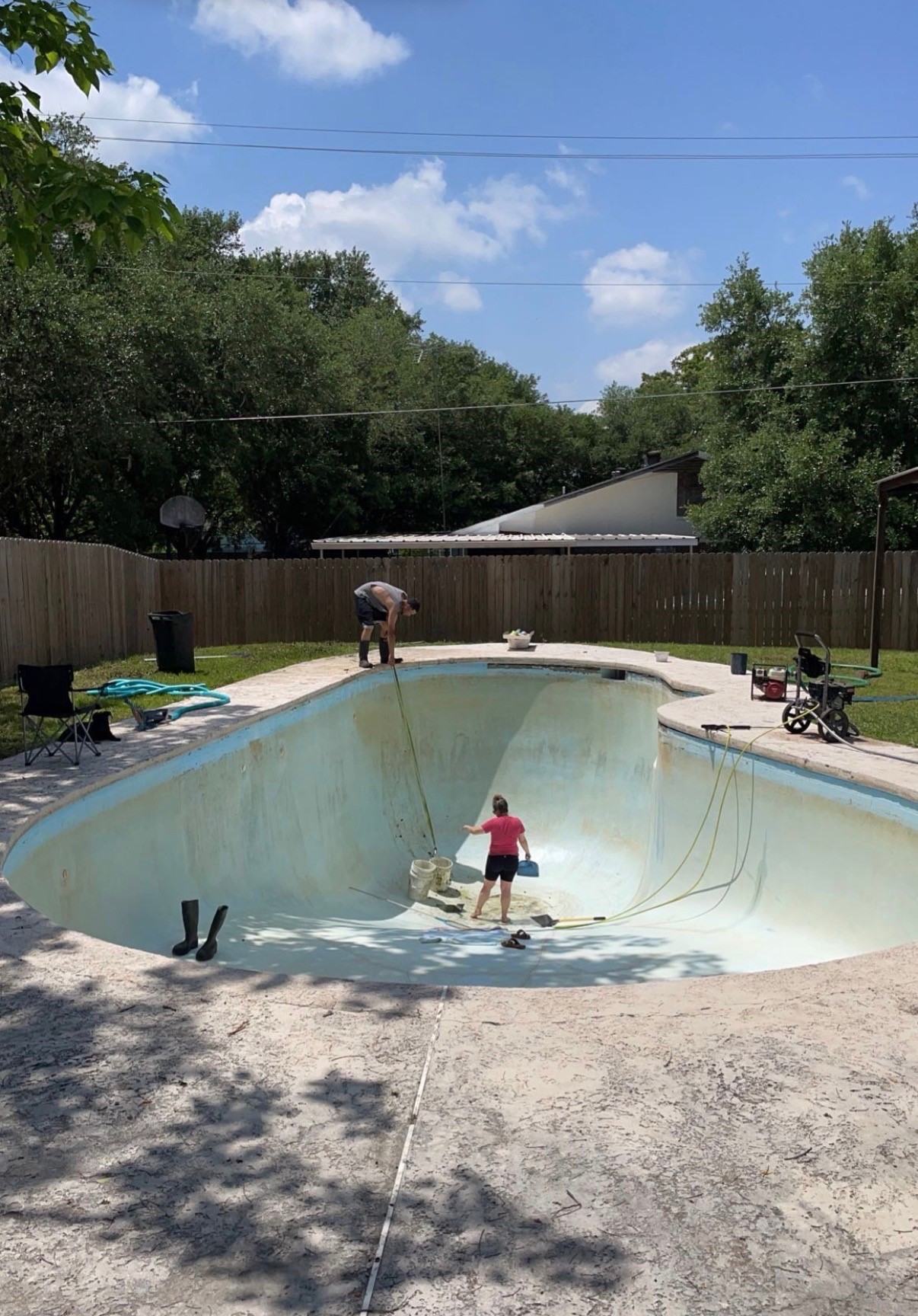 211 15th Street Hempstead, TX 77445 - Photo 31 of 33 Picture showing depth of pool.
