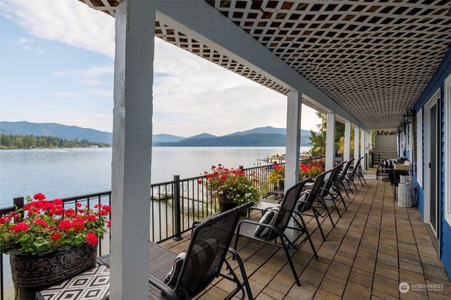 a view of a city and a lake