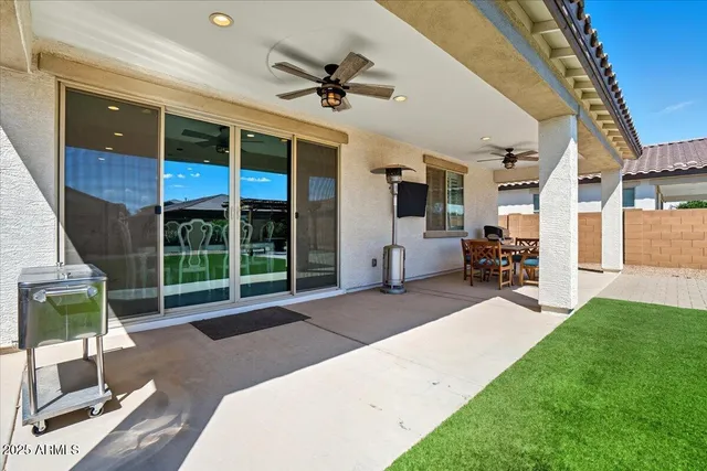 a house view with a garden space