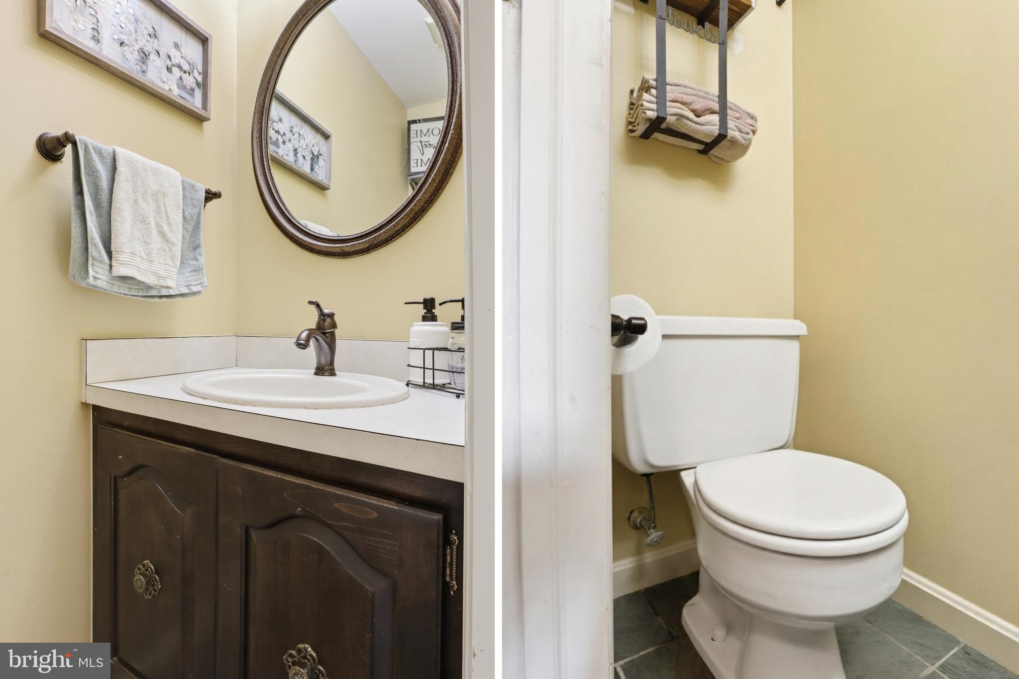 1072 Lambley Road Landisville, PA 17538 - Photo 42 of 46 a bathroom with a sink a toilet and a mirror