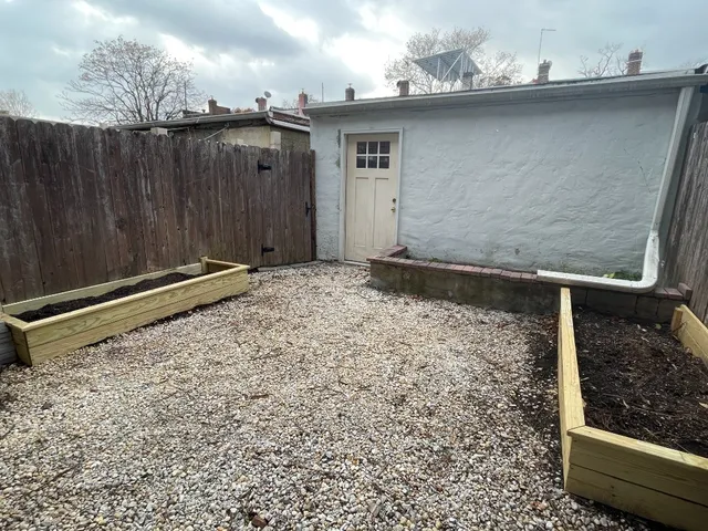 a backyard of a house