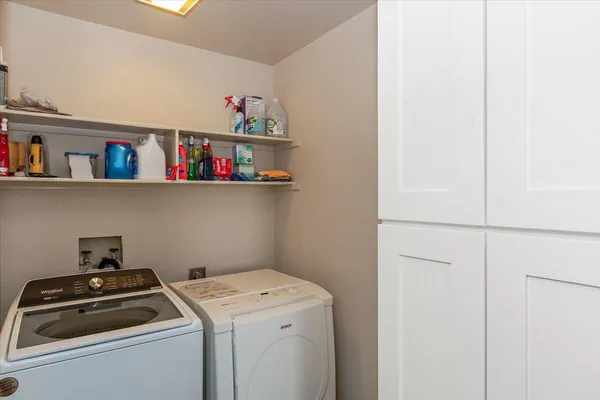 a room with storage and utility