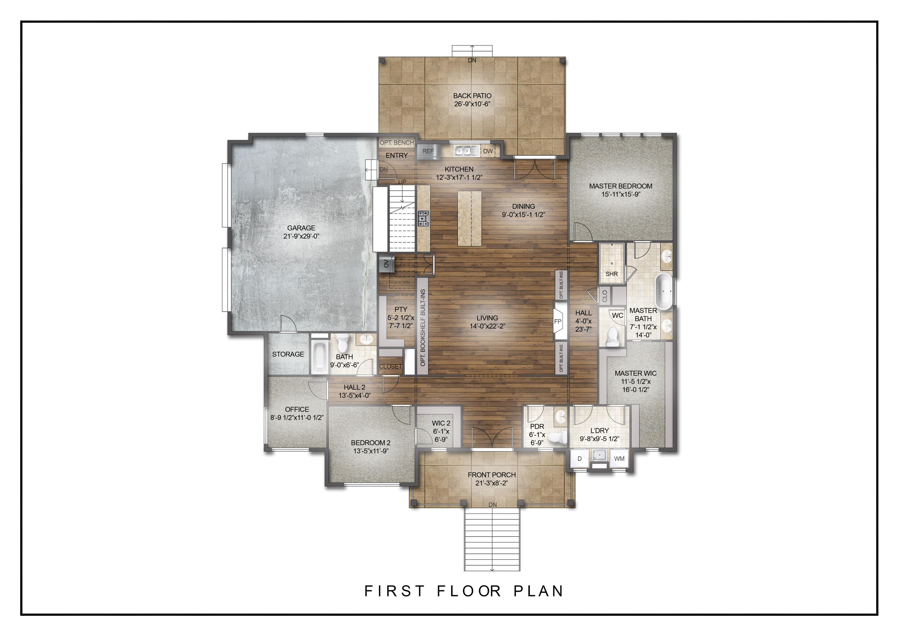 lot 900 main level color plan