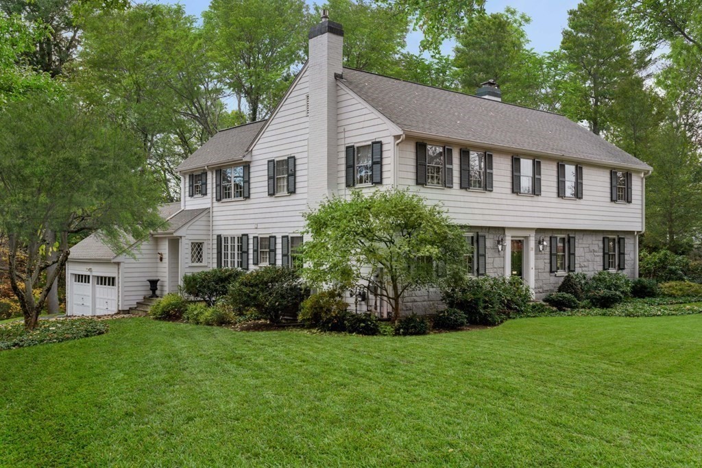 31 Lathrop Road Wellesley, MA 02482 - Photo 2 of 27 a aerial view of a house next to a yard