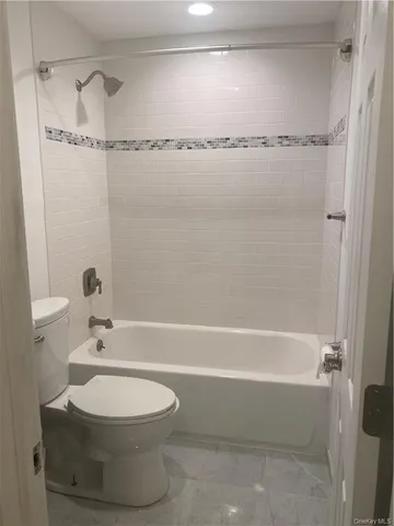 a bathroom with a toilet and a bathtub
