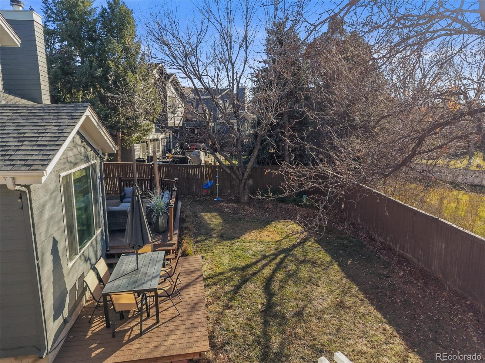 2249 Weatherstone Circle Highlands Ranch, CO 80126 - Photo 22 of 46 a view of a house with backyard and sitting area