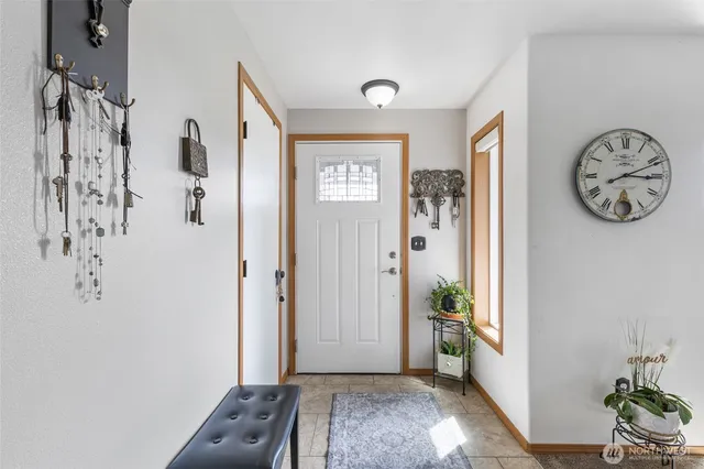 a view of a hallway with elevator