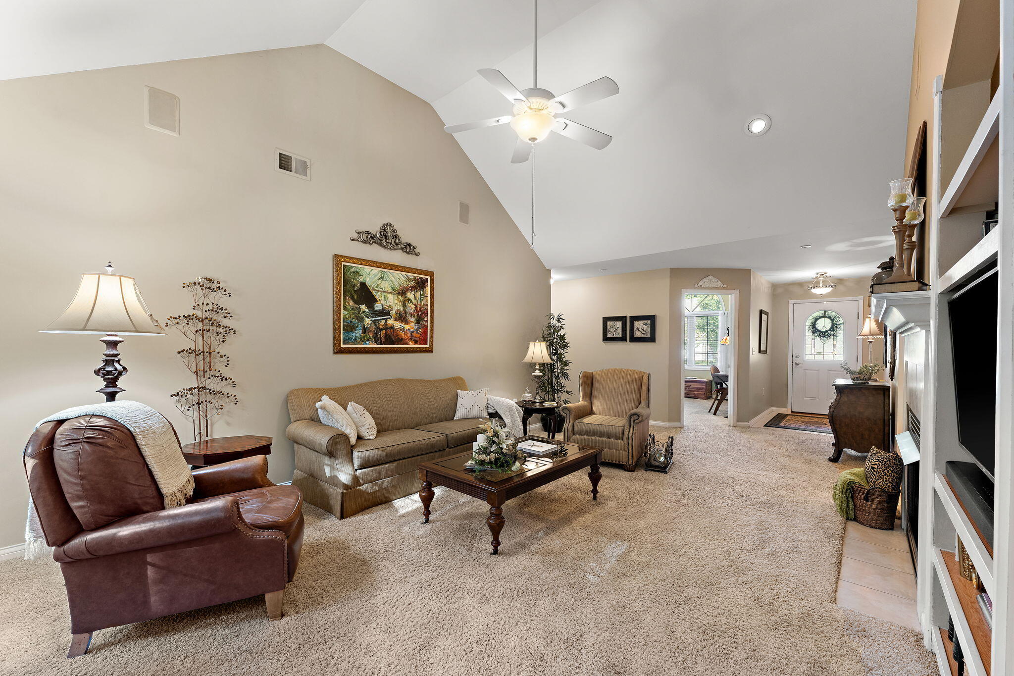 3431 Drivers Way Chesterton, IN 46304 - Photo 3 of 31 a living room with furniture and a flat screen tv