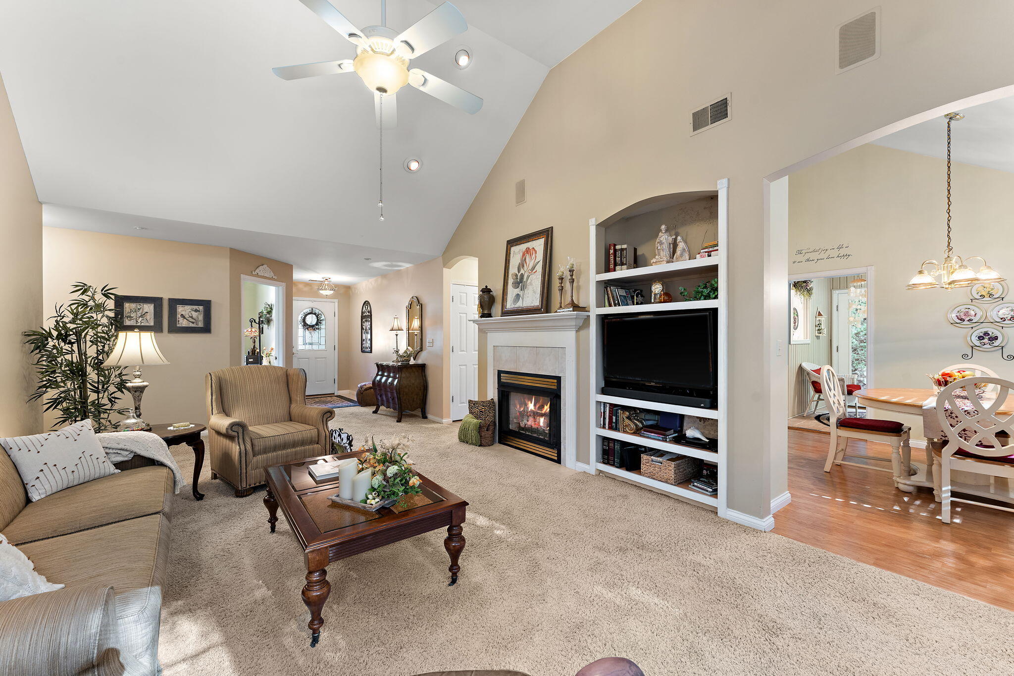 3431 Drivers Way Chesterton, IN 46304 - Photo 5 of 31 a living room with furniture flat screen tv and a fireplace