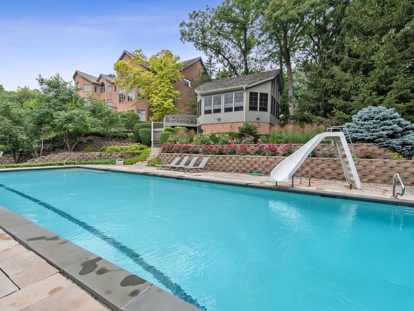 33 Brinker Road Barrington Hills, IL 60010 - Photo 29 of 43 a view of a house with pool and chairs