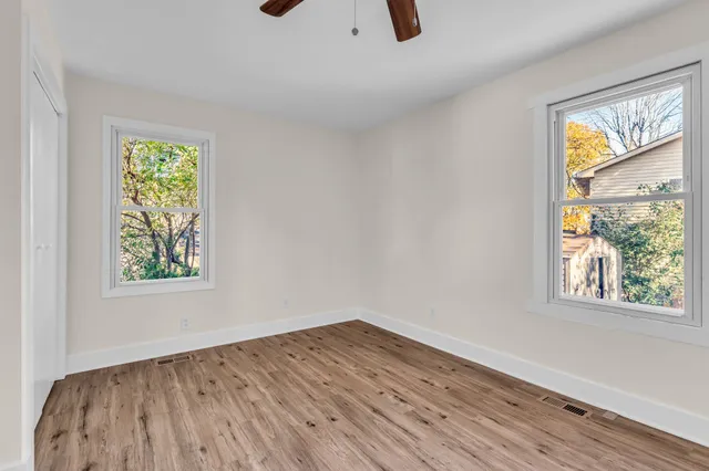 an empty room with a window