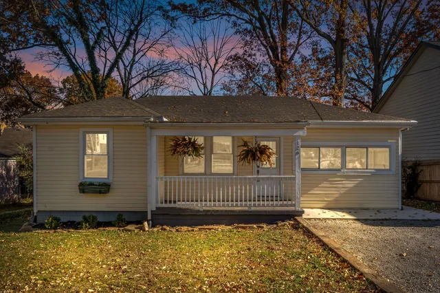a front view of a house