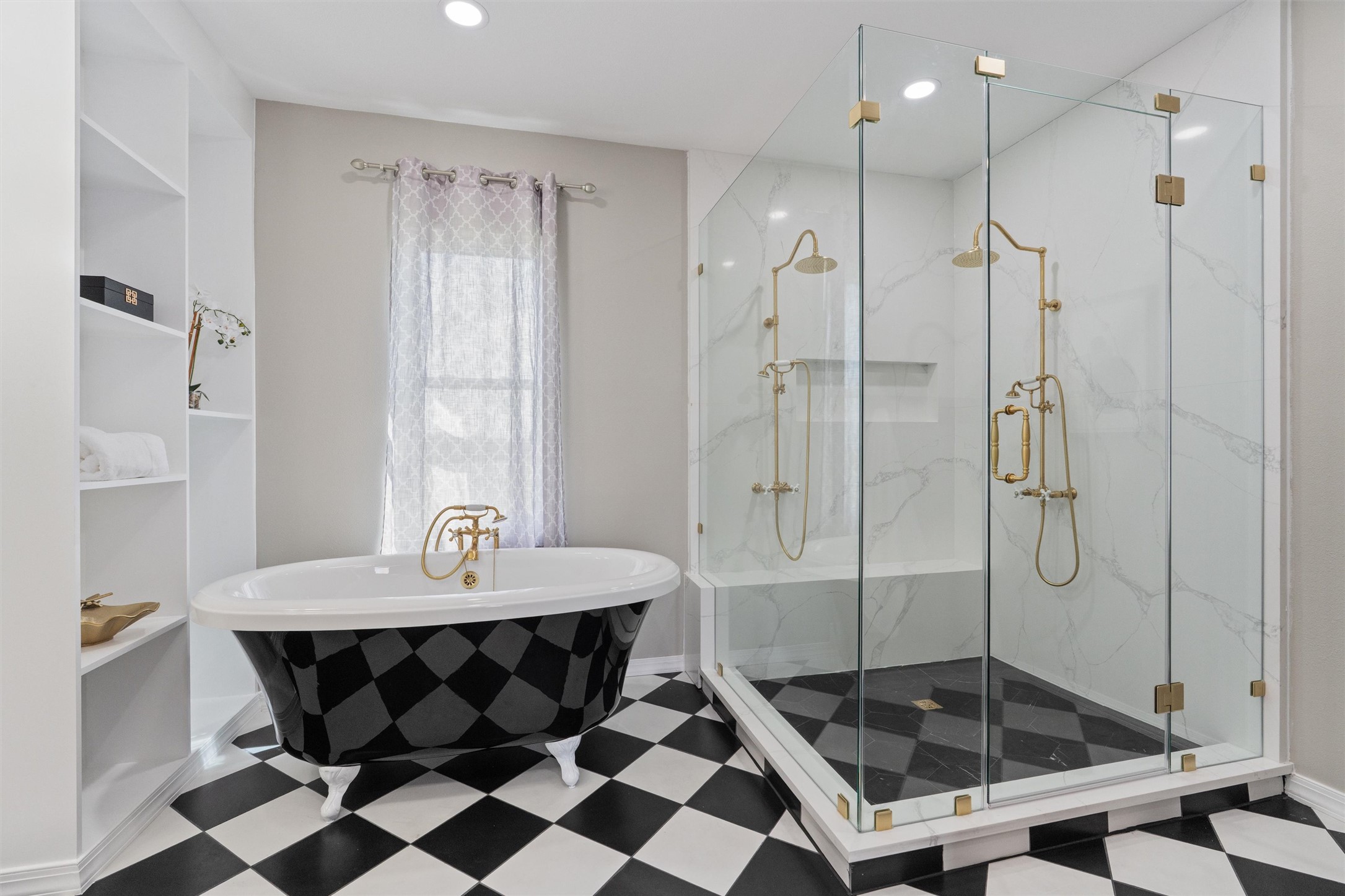 768 Upper Elgin River Road Elgin, TX 78621 - Photo 23 of 40 Oversized shower with floor to ceiling cured quartz