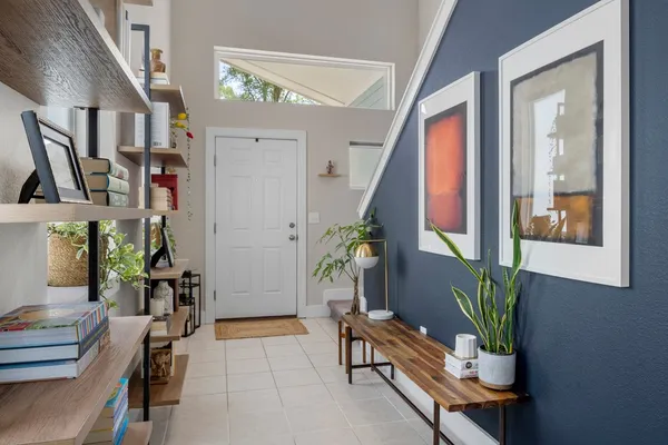 a living room filled with furniture