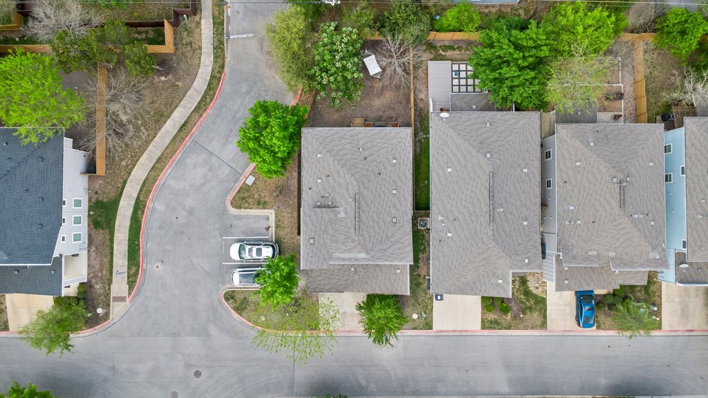 610 Bernstein Street, Unit 14 Austin, TX 78745 - Photo 39 of 39 an aerial view of a house with outdoor space and street view