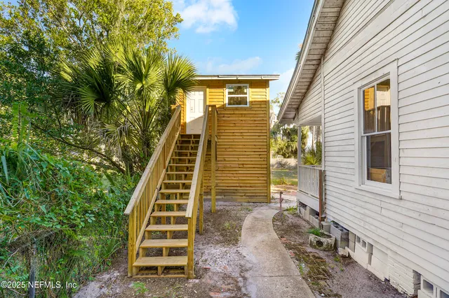 a view of outdoor space and deck